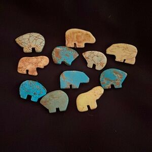 11 magnesite fetish beads